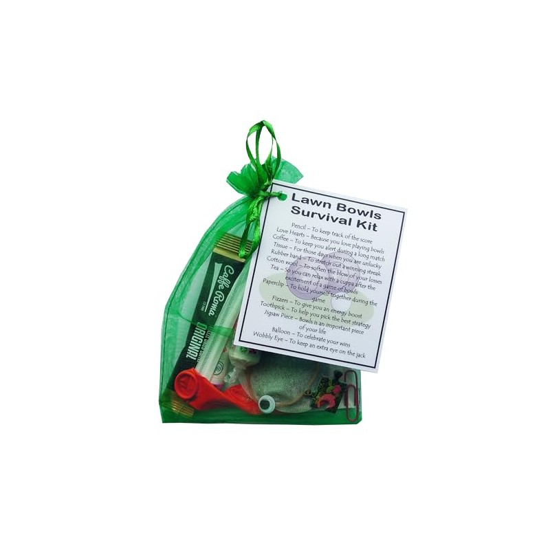 SMILE GIFTS UK Lawn Bowls Survival Kit Gift (Small Novelty