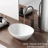 Oval Bathroom Vessel Sink Above Counter, QISHKA 16" x 13"