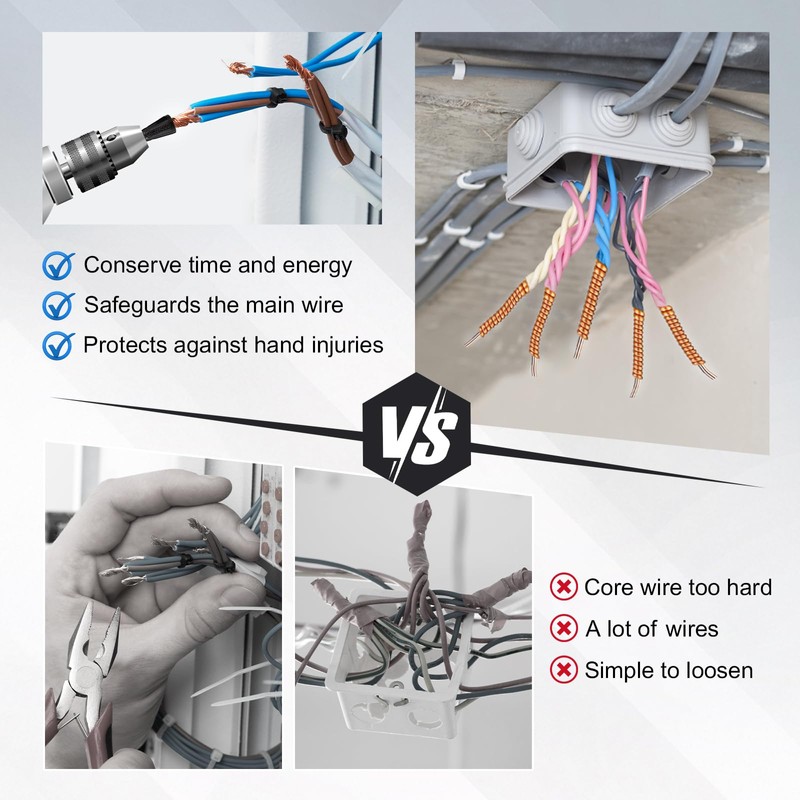 4 Pcs Multifunctional Wire Twister Tool for Drill, Lightweight Wire