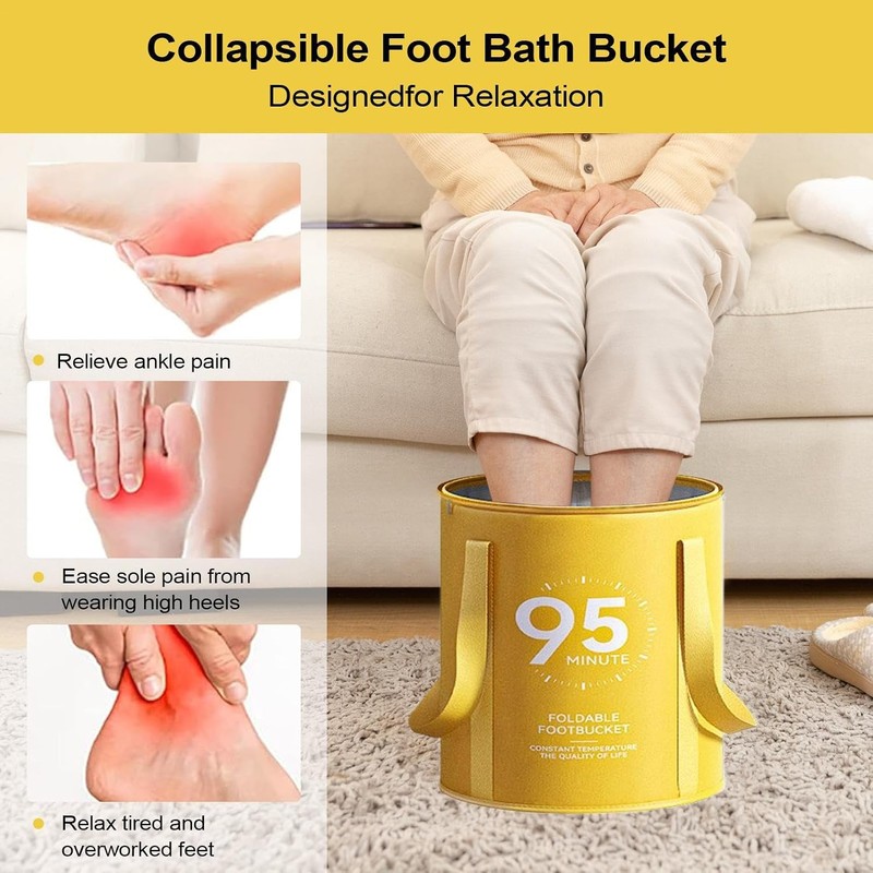 Foot Bath - Collap-sible Bucket For Soaking Feet Folding Portable
