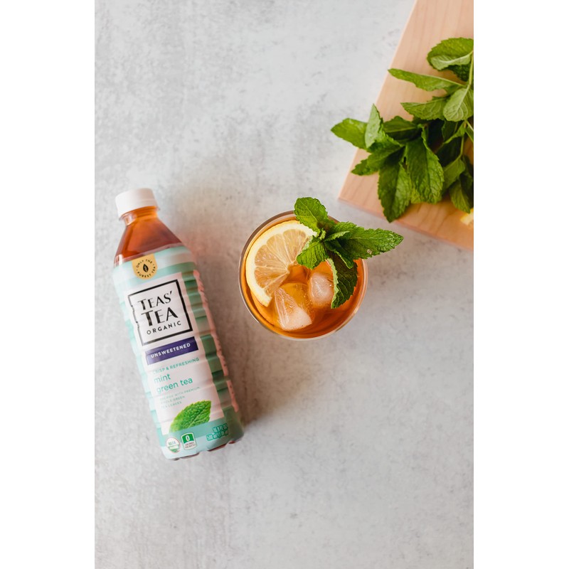 Teas' Tea Unsweetened Mint Green Tea 16.9 Fl Oz (Pack