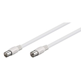 Goobay 66615 Antenna cable (class A >85 dB) 2x shielded - Coaxial male > Coaxial female (fully shielded)