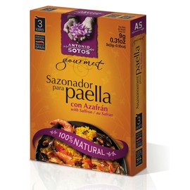 Paella Seasoning Sotos with Saffron 100% natural - 3 Sachets