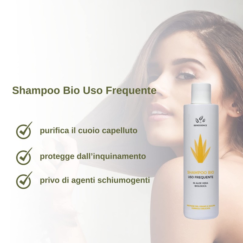 Benessence - Daily organic aloe vera shampoo - 250 ml