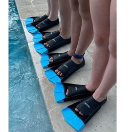 JEORGE Short Blade, Swimming Training Fins, Sizes for Men, Women and Kids, Includes Travel Mesh Bag (L : EU 39-41)