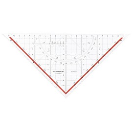Rumold 1154 Set Square Ruler 25 cm Plastic Transparent