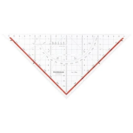 Rumold 1154 Set Square Ruler 25 cm Plastic Transparent