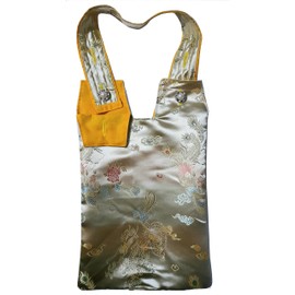 Catheter Night Bag Cover with Handle .Oriental Design,Chinese Satin. Catheter Night Bag Holder, Cover.