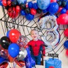 Black Red and Blue Balloons, 12 Inch Red Blue Silver