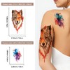 77 Sheets Temporary Tattoo, 17 Sheets Half Arm Flower Lion