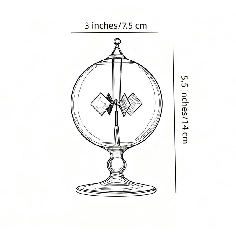 DORAMI Clear Solar Power Crookes Radiometer Sun Light Energy Glass