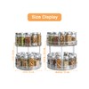 Roninkier 2-Tier Clear Lazy-Susan Turntable – 11-Inch Pantry Spice-Rack Cabinet-Organizer