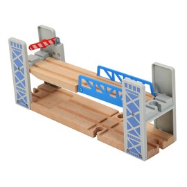 jojofuny Wooden Train Track Bridge Set Model Toys for Boys and Girls Compatible Major Wooden DIY Track Accessories for Creative Play and Imaginative Scenarios