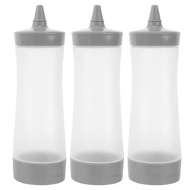3pcs Sauce Bottle Condiment Bottle Mustard Bottle Ketchup Bottle Squeeze Bottle