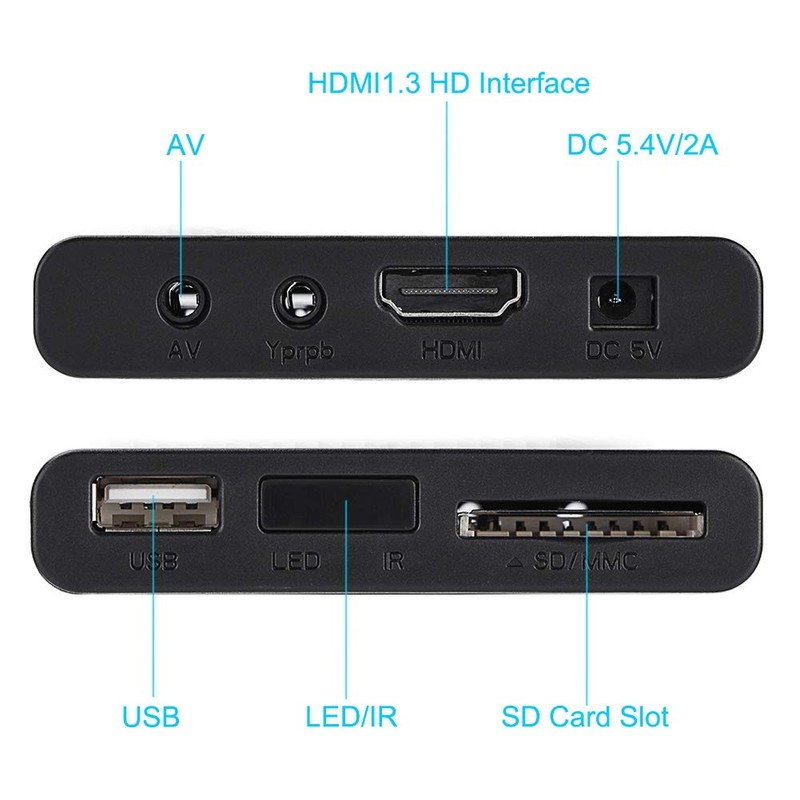 Richer-R HD Media Player, Full HD Media Box, Mini 1080P,