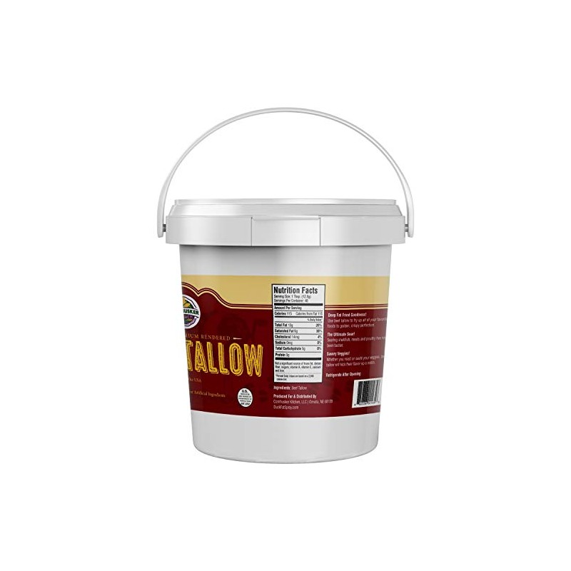 Cornhusker Kitchen Beef Tallow - Grass fed Beef Tallow (1.5