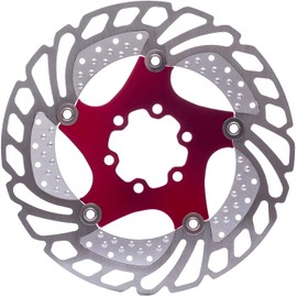 YBEKI 140 mm 160 mm 180 mm 203 mm Bicycle Brake Disc with 6 Screws Bicycle Cooling Brake Disc Swimming Brake for Road Bike, Mountain Bike, MTB, BMX