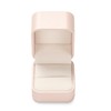 Woodten PU Leather Jewelry Ring Box for Proposal Engagement Pink