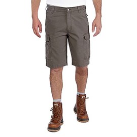 Carhartt mens Rugged Flex Relaxed Fit Canvas Work Cargo Shorts, Dark Khaki, 38 US