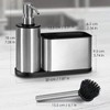 Oriware Kitchen Sink Caddy with Soap Dispenser, Multi-Purpose Liquid Dish