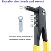 zalati Riveter Hand Tool Rivet Gun with 4 Sizes Installation