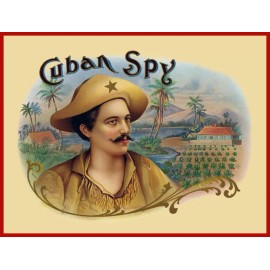 AmericanIkons.com Vtg Look Cuban Spy Cigar Box Label NEW Metal Sign: Spanish American War Theme