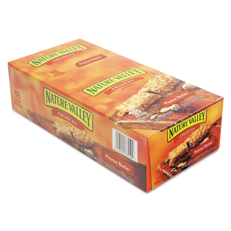 Nature Valley Crunchy Granola Bars, Peanut Butter, 1.49 oz, 18