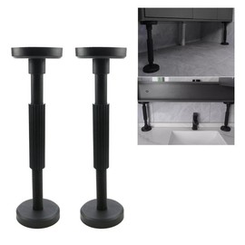 Crapyt 2 PCS Undermount Sink Brackets Kitchen Sink Fixing Bracket Black Undermount Sink Support for Bathroom Cabinets, Cabinets and Sinks 7.28"-17.72"