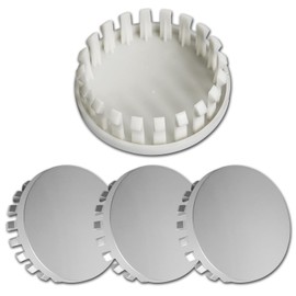 ME 3.25Inch 83MM Wheel Center Caps for GMC Colorado Tahoe Suburban Sierra 1500 Rim Hub Caps, Pack of 4 (Silver, Outer 83MM, Inner 73MM)