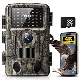 MRSCRET 4K 60MP WiFi Trail Camera,Game Cameras with Night Vision Motion Activated Waterproof,Suitable for Outdoor Wildlife Detection, Monitoring Home Security