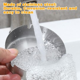 Huiguli Pack of 6 Ashtrays, Ashtrays for Outdoors, Portable Ashtray, Stainless Steel, Round Ashtray for Home, Office, Hotel (10 cm / 8 cm)