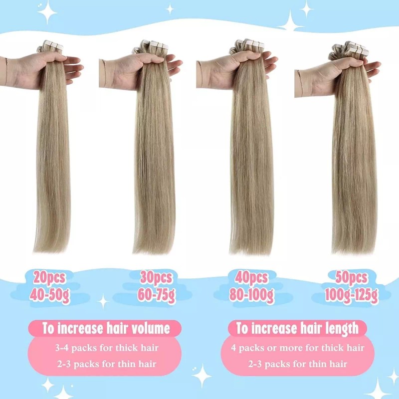 sunny hair Extensiones Cabello Humano 50gr 14in Marrón Oscuro A