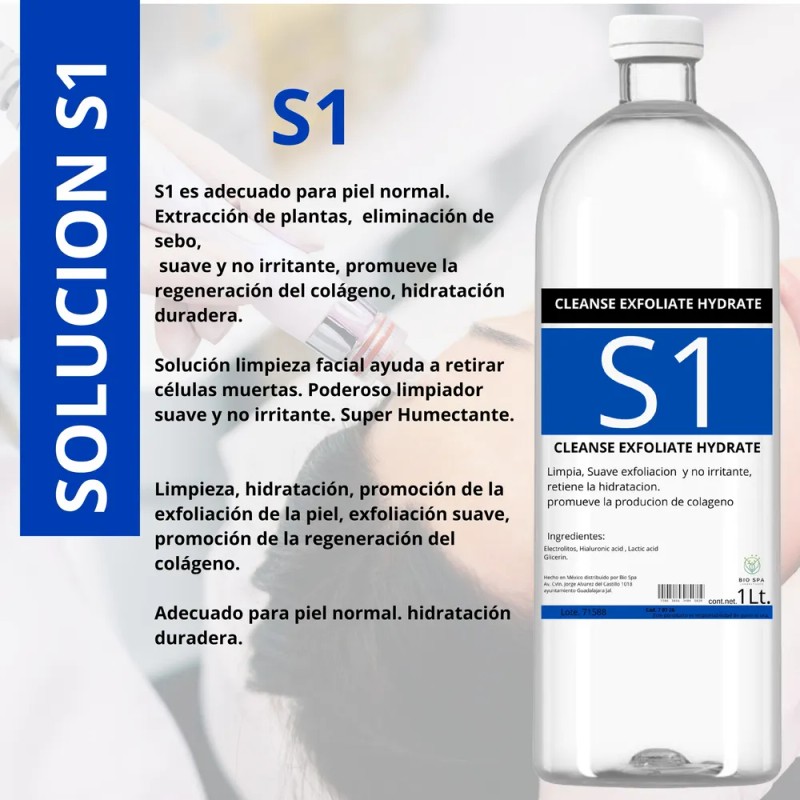Kit De 4 Soluciones Para Hidra- Facial, Hydradermabrasion 1l