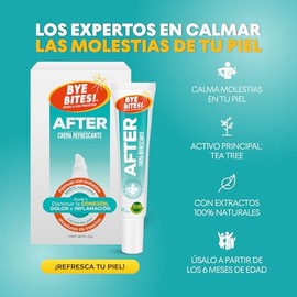 BYE BITES Repelente de Mosquitos para Bebe BABY 130 ml  Crema Post Picaduras AFTER Bites 20 g  Duopack - Hipoalergénico  Suave a Manzanilla  Alivio...
