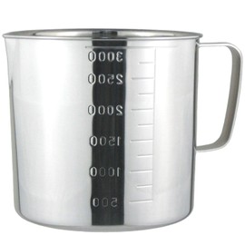 Nagao 803000 Tsubamesanjo Measuring Cup, 10.8 fl oz (3,000 ml), 18-8 Stainless Steel, Made in Japan
