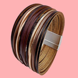 Boho Bracelets for Women Leather Bracelets for Women Bohemian Leather Wrap Bracelets Stackable Bracelets Boho Jewelry
