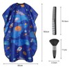 AYBUY Kids Hairdressing Gown Barbers Cape, Blue Space Cutting Gowns