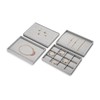 Oirlv Grey Microfibre Stackable Jewellery Trays 24 Grids Jewellery Display