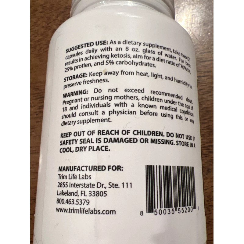 Trim Life Labs NEW - TRIM LIFE LABS 'KETO' 800mg