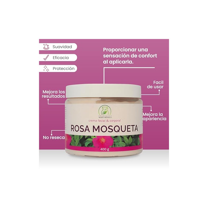 Crema Facial Rosa Mosqueta Mejora Apariencia Productos Mart Mexico 400g