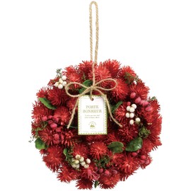 Wreath Finished Product "SG Wonder Zone 660-018S Berry Red Finished Wreath Diameter 7.1 inches (18 cm)