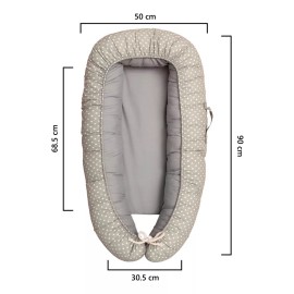 Baby Inc Cama Portátil Para Bebe Colecho Baby Inc Gris Puntos