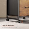 Maihail 3 Drawer Mobile File Cabinet with Wheels Fabric Vertical