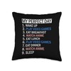 My Perfect Day Video Games Throw Pillow