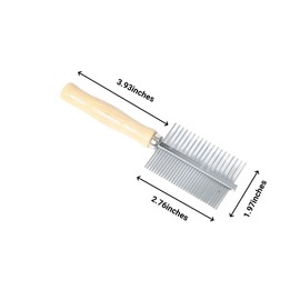 Professional Metal Dog Grooming Comb | 3 PCS Wooden Handled Pet Comb for Dogs and Cats | Removes Tangles, Dematting, Detangling | Great for Matted Hair