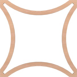 Ekena Millwork 47 1/4"W x 47 1/4"H x 1/4"T Large Lilley Decorative Fretwork Wood Ceiling Panels, Alder