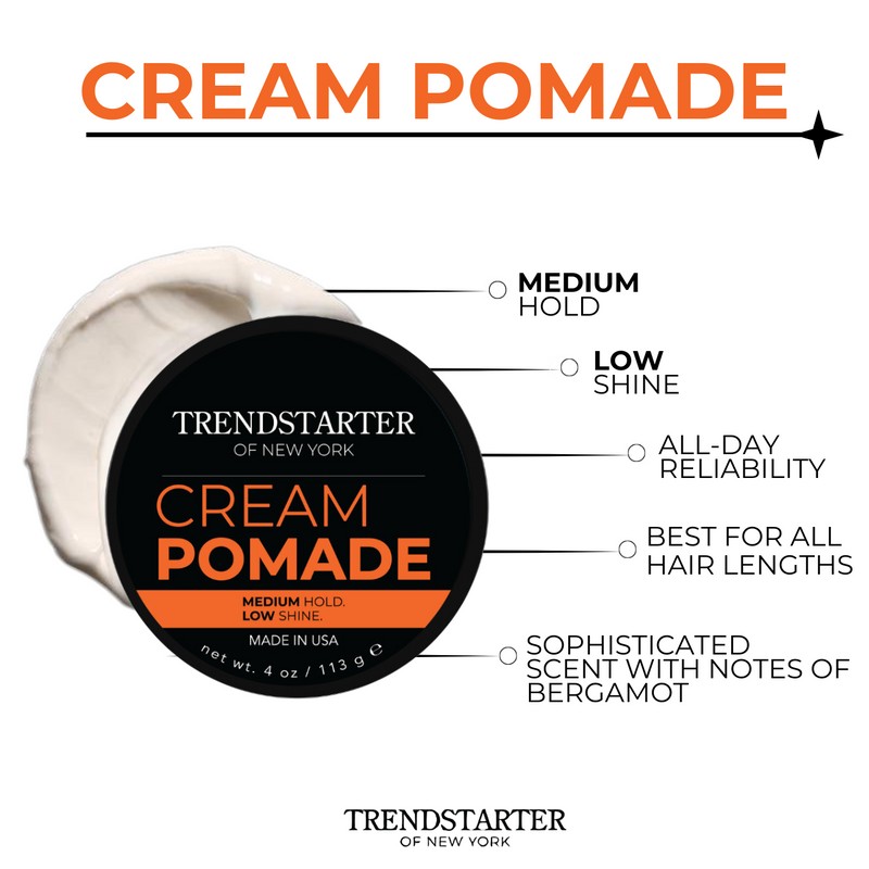TRENDSTARTER - CREAM POMADE - Medium Hold - Low Shine