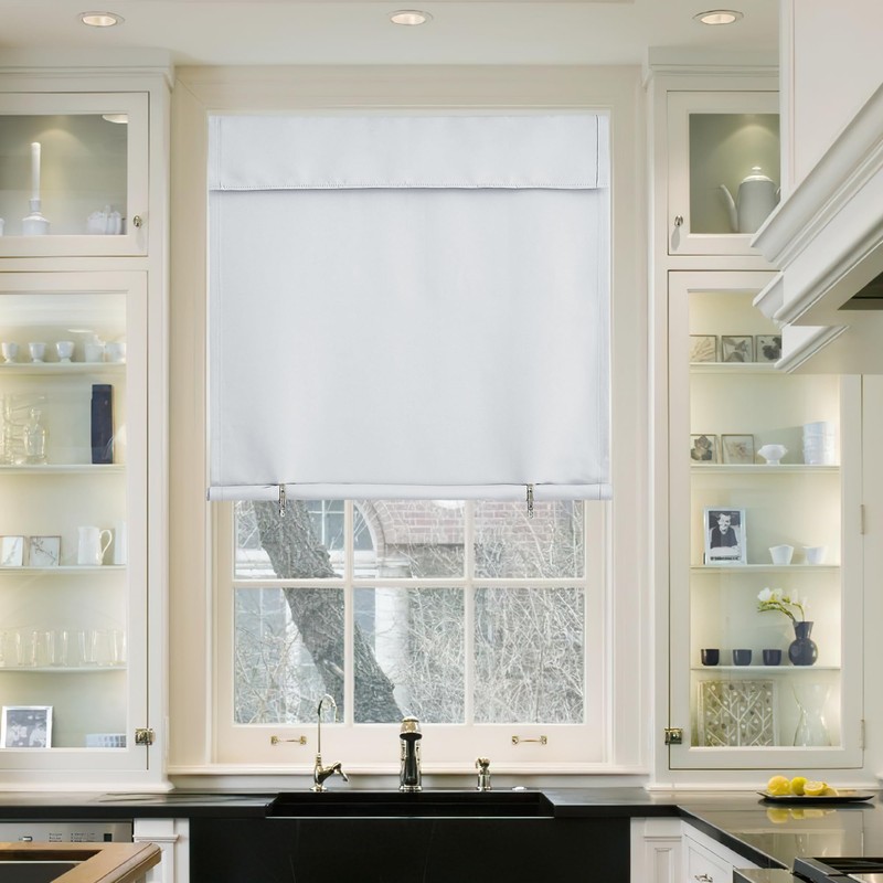 NICETOWN Bathroom Curtains for Privacy, Portable Self Adhesive Window Covering