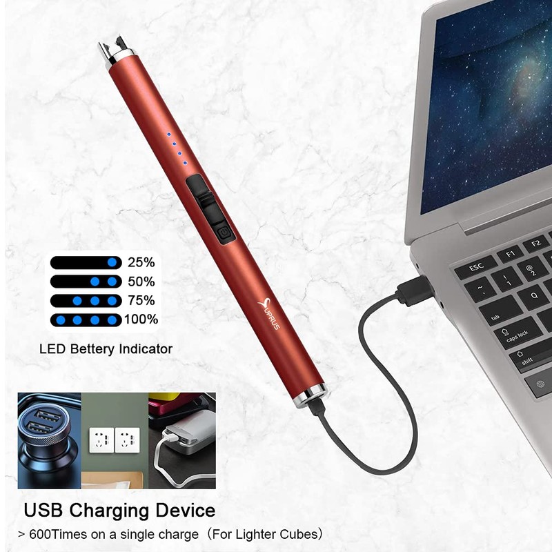 SUPRUS Lighter Candle Lighter Electric Lighter USB Lighter Safety Switch