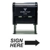 Sign HERE Self Inking Rubber Stamp (Black Ink) - Medium